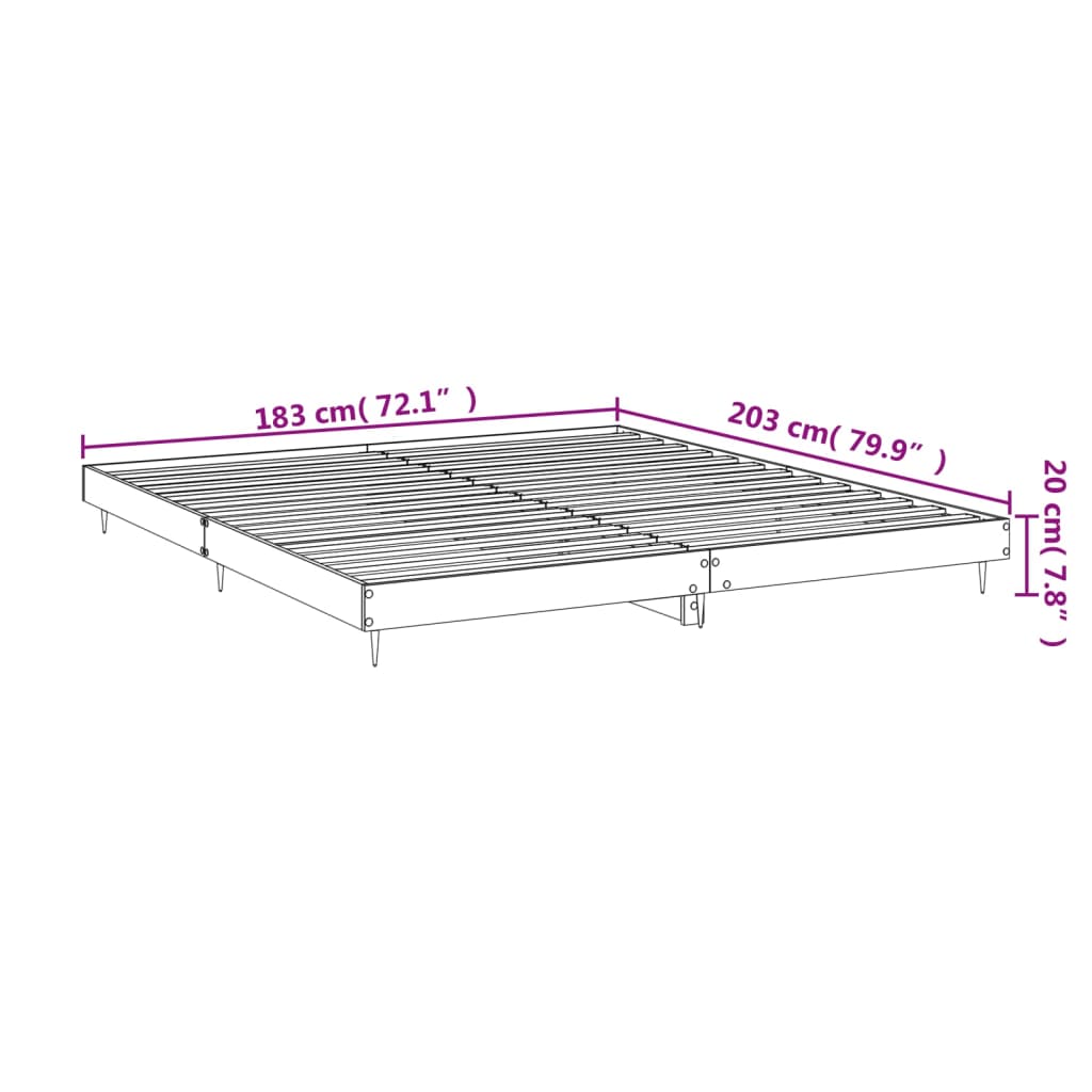 Giroletto Rovere Fumo 180x200 cm in Legno Multistrato 832122