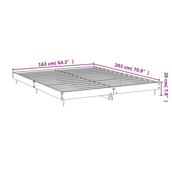 Giroletto Grigio Sonoma 160x200 cm in Legno Multistrato 832131