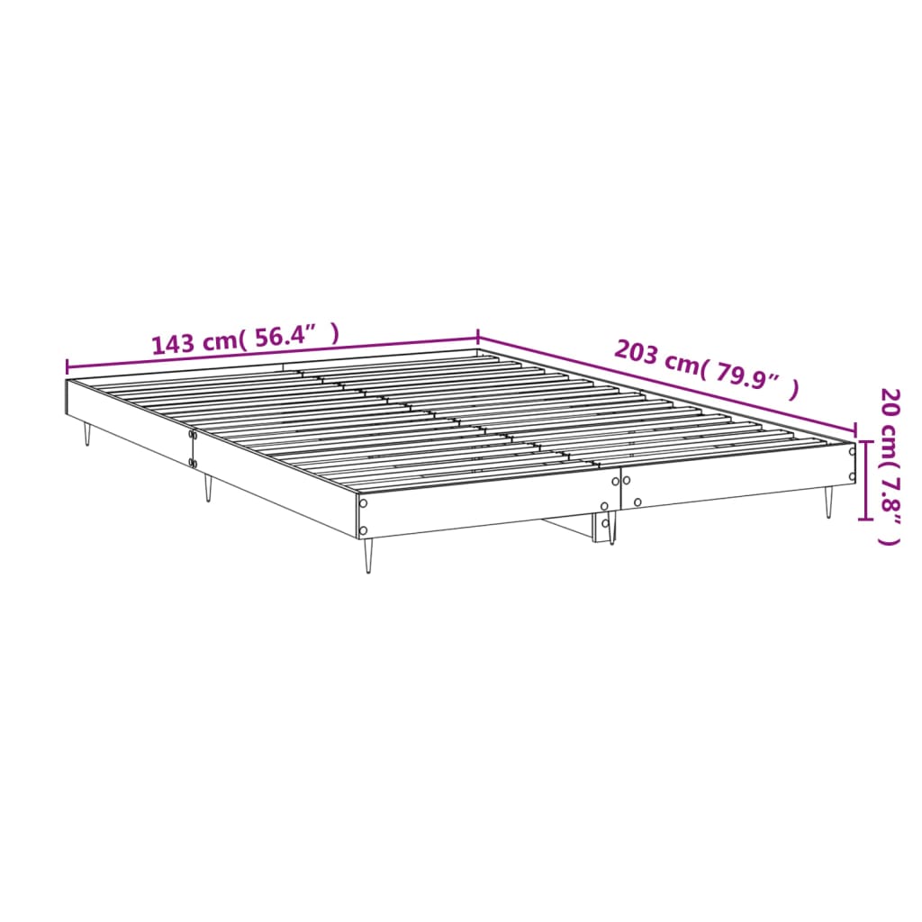 Giroletto Grigio Sonoma 140x200 cm in Legno Multistrato 832147