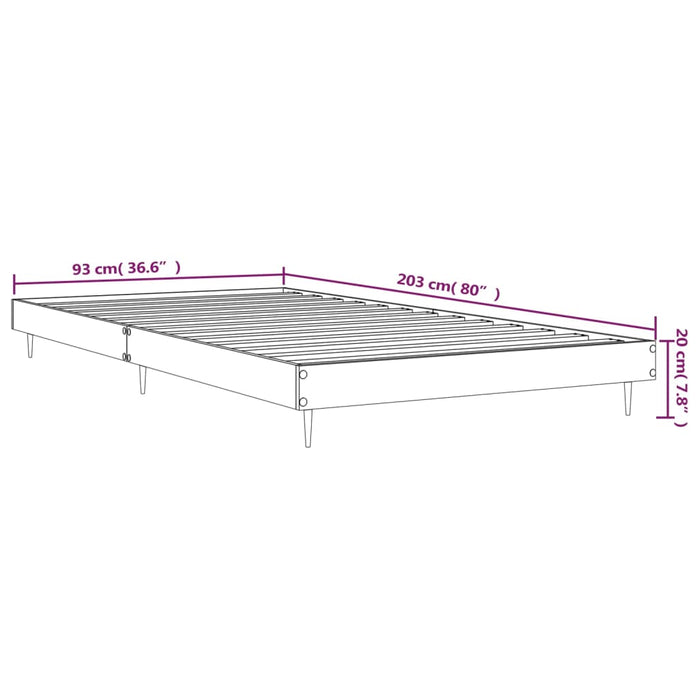 Giroletto Nero 90x200 cm in Legno Multistrato 832166