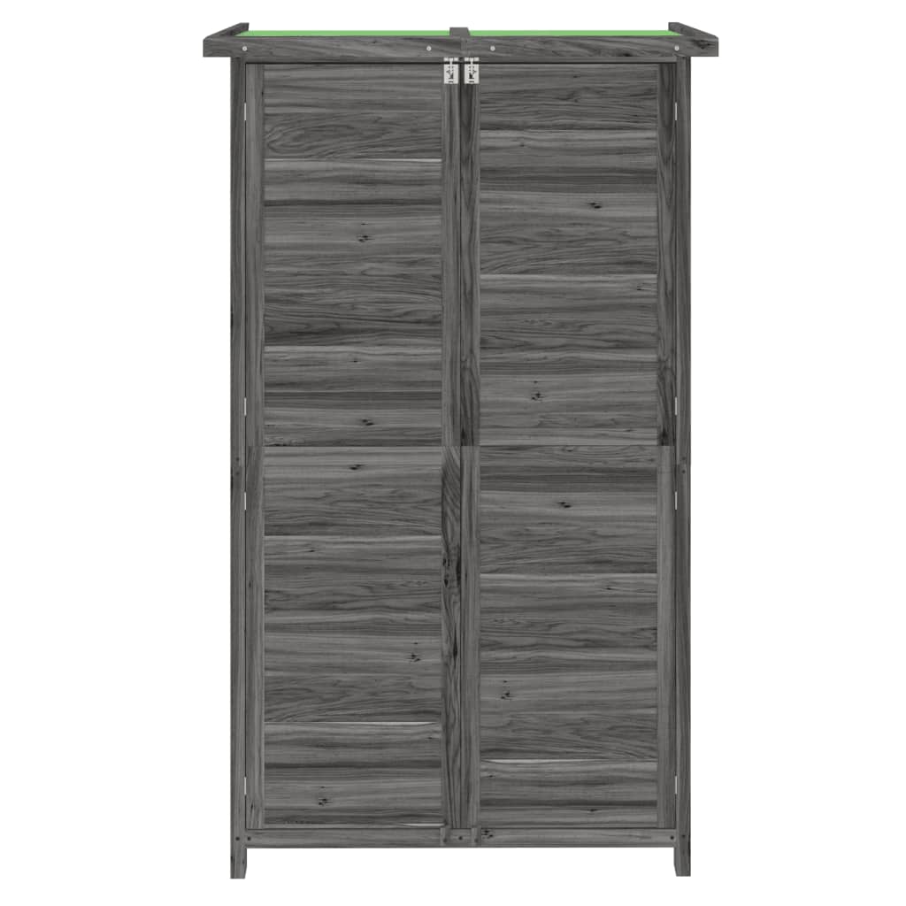 Rimessa da Giardino Grigia 83x57x140 cm Legno Massello di Pino 172241