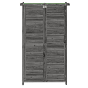 Rimessa da Giardino Grigia 83x57x140 cm Legno Massello di Pino 172241