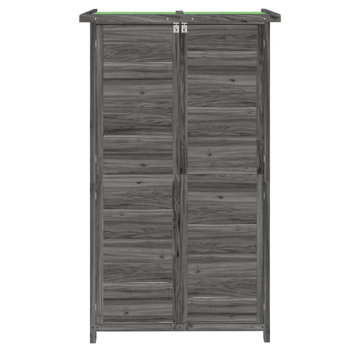 Rimessa da Giardino Grigia 83x57x140 cm Legno Massello di Pino 172241