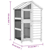 Casetta per Uccelli Moka 97x81x152 cm in Legno Massello di Pino 172260