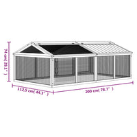 Box per Animali Marrone 200x112,5x74 cm Legno Massello di Pino 172300