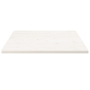 Piano Tavolo Bianco 80x80x2,5cm Legno Massello di Pino Quadrato 824391