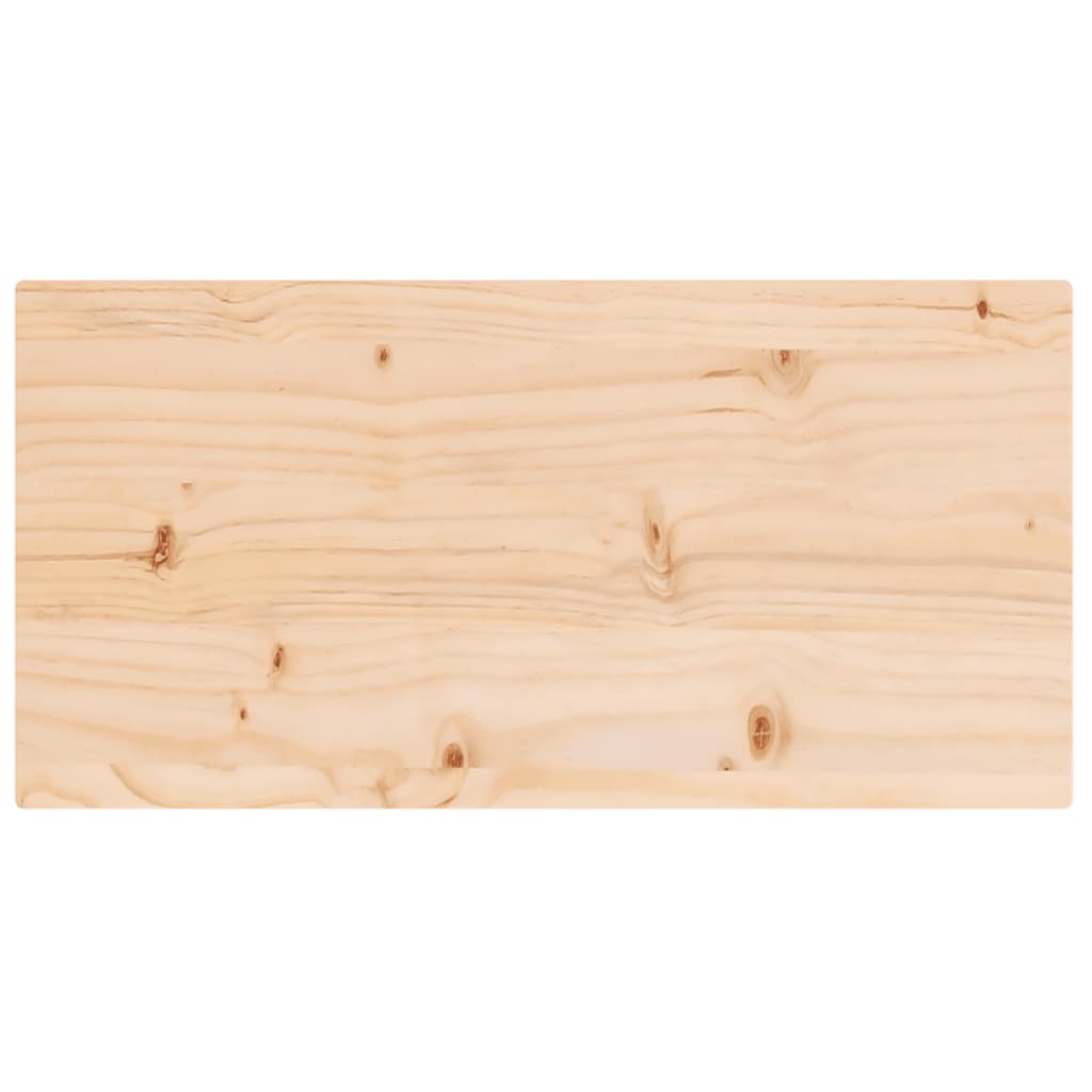 Piano Tavolo 80x40x2,5 cm Legno Massello di Pino Rettangolare 824400