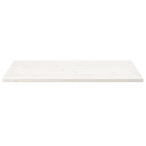 Piano Tavolo Bianco 100x50x2,5 Legno Massello Pino Rettangolarecod mxl 120100