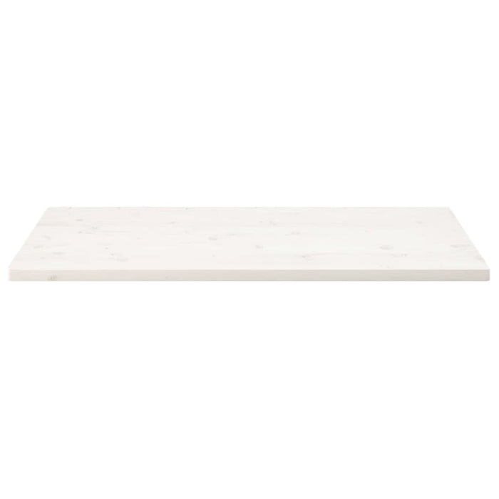 Piano Tavolo Bianco 100x50x2,5 Legno Massello Pino Rettangolarecod mxl 120100