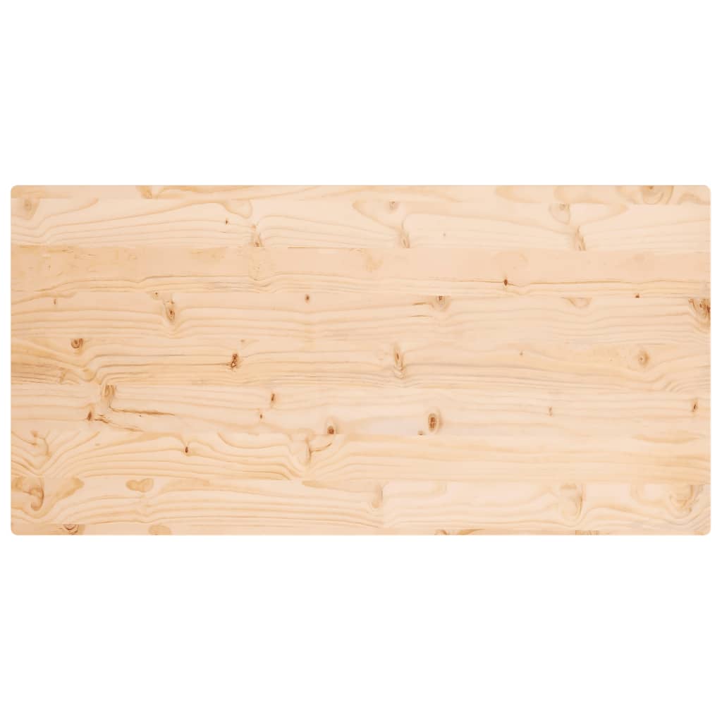 Piano Tavolo 100x60x2,5 cm Legno Massello di Pino Rettangolare 824415