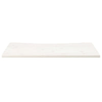 Piano Scrivania Bianco 100x50x2,5 cm in Legno Massello di Pino 824431