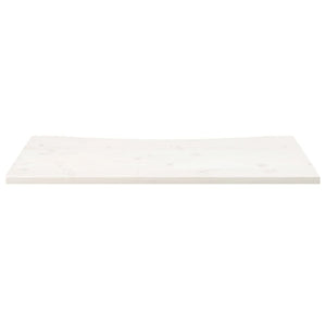 Piano Scrivania Bianco 100x50x2,5 cm in Legno Massello di Pino 824431