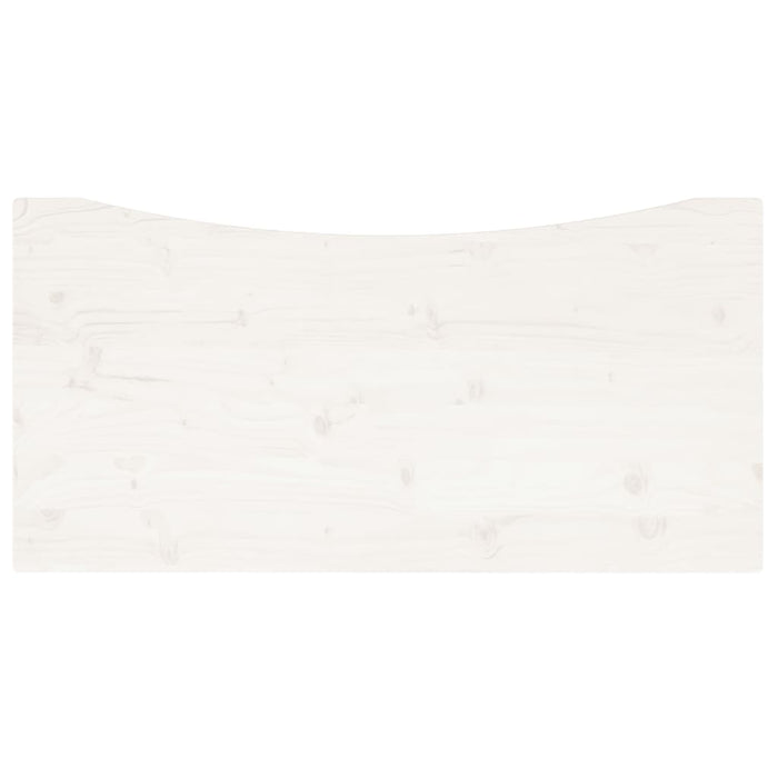 Piano Scrivania Bianco 110x60x2,5 cm in Legno Massello di Pino 824446