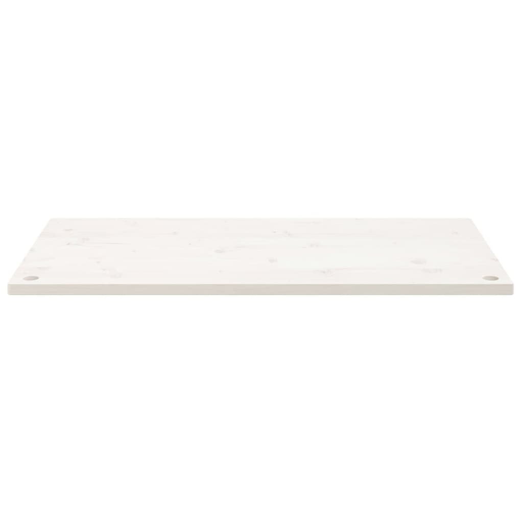 Piano Scrivania Bianco 100x50x2,5 cm in Legno Massello di Pinocod mxl 70401