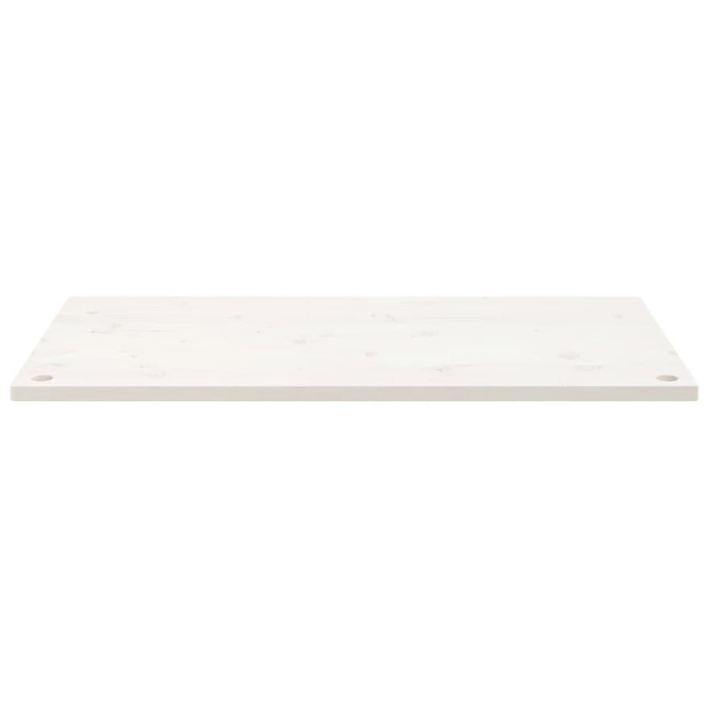 Piano Scrivania Bianco 110x55x2,5 cm in Legno Massello di Pinocod mxl 70427