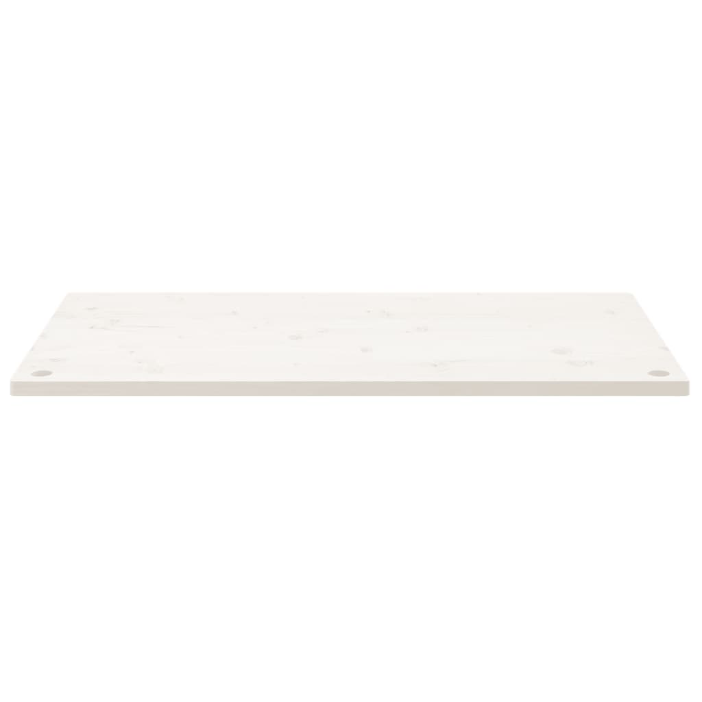 Piano Scrivania Bianco 100x60x2,5 cm in Legno Massello di Pino 824466