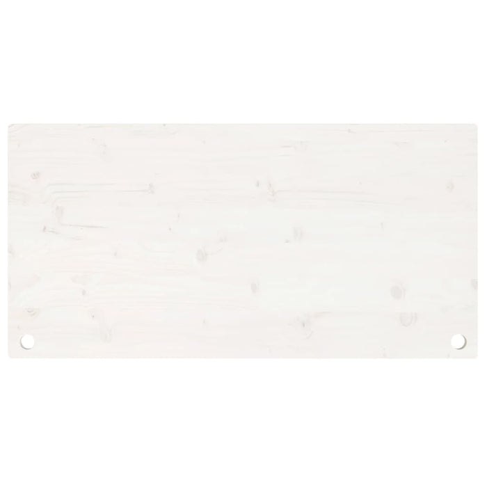 Piano Scrivania Bianco 100x60x2,5 cm in Legno Massello di Pino 824466