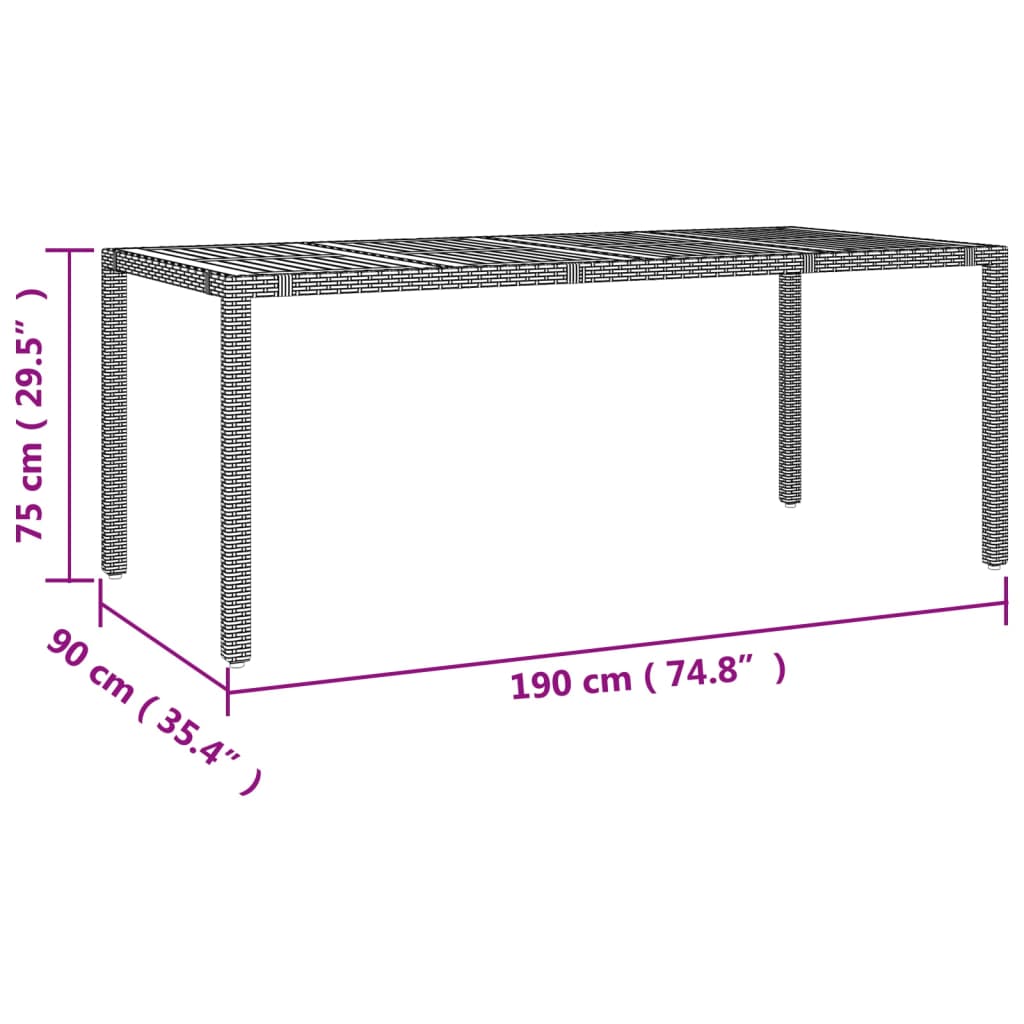 Set da Pranzo da Giardino 9 pz con Cuscini in Polyrattan Grigio 3157553