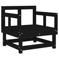 Sedie da Giardino con Cuscini 2pz Legno Massello di Pino Nero 825447