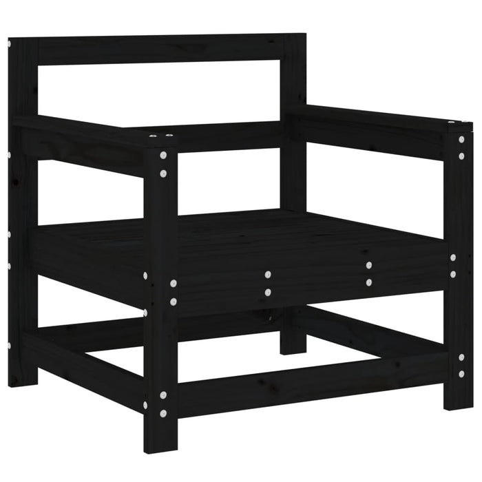 Sedie da Giardino con Cuscini 2pz Legno Massello di Pino Nero 825566