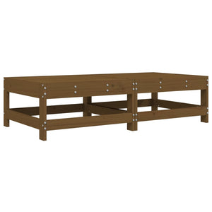 Poggiapiedi Giardino con Cuscini 2pz Legno Massello Pino Ambra 825586