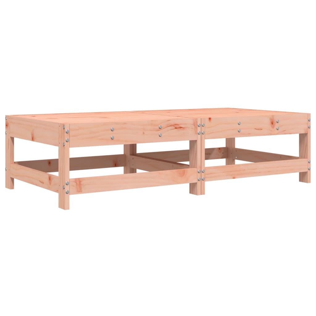 Poggiapiedi Giardino con Cuscini 2 pz Legno Massello di Douglas 825588