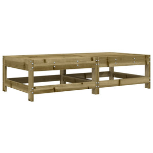 Poggiapiedi Giardino con Cuscini 2pz Legno Impregnato di Pino 825589