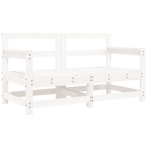 Sedie da Giardino con Cuscini 2pz Legno Massello di Pino Bianco 825591