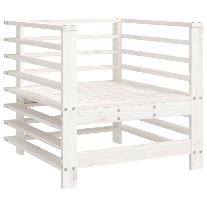 Sedie da Giardino con Cuscini 2pz Legno Massello di Pino Bianco 825675