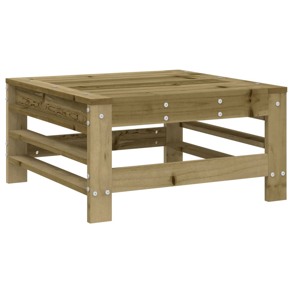 Poggiapiedi Giardino con Cuscini 2pz Legno Impregnato di Pino 825701