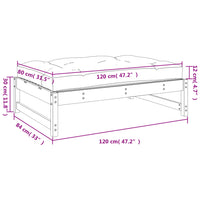 Poggiapiedi da Giardino 120x80 cm Legno Massello di Pino Miele 825740