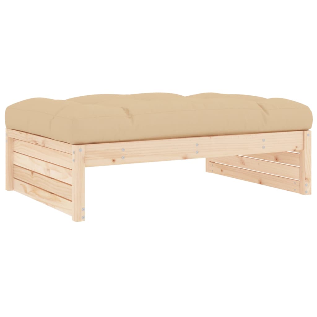 Poggiapiedi da Giardino 120x80 cm in Legno Massello di Pinocod mxl 121069