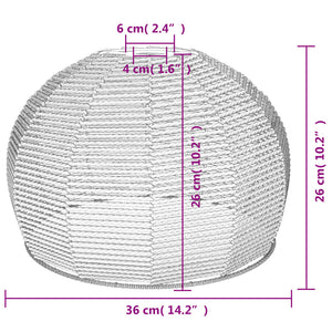 Paralume da Soffitto Ø36x26 cm Ferro e Carta 364363