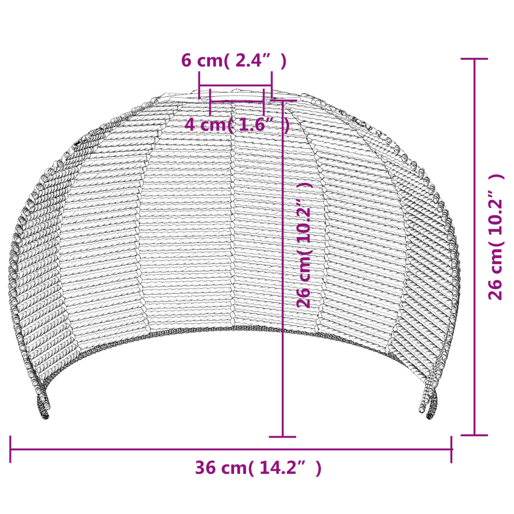 Paralume da Soffitto Ø36x26 cm Ferro e Carta 364363