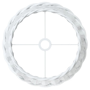 Paralume da Soffitto Bianco Ø45x28 cm in Vimini 364370