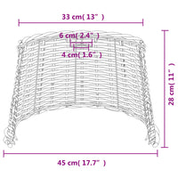 Paralume da Soffitto Bianco Ø45x28 cm in Vimini 364370