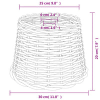 Paralume da Soffitto Marrone Ø30x20 cm in Vimini 364375