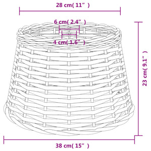 Paralume da Soffitto Marrone Ø38x23 cm in Vimini 364376