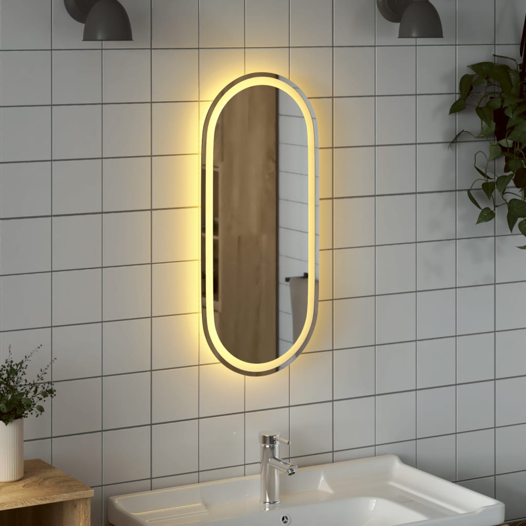 Specchio da Bagno LED 80x35 cm Ovale 353285