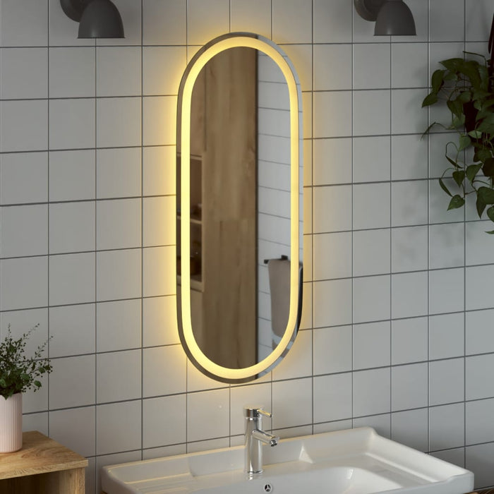 Specchio da Bagno LED 90x40 cm Ovale 353286