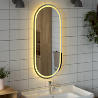 Specchio da Bagno LED 100x45 cm Ovale 353287