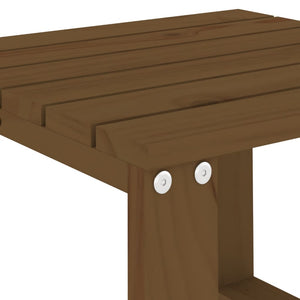 Lettini con Tavolino 2 pz ambra in Legno Massello di Pino 3157682