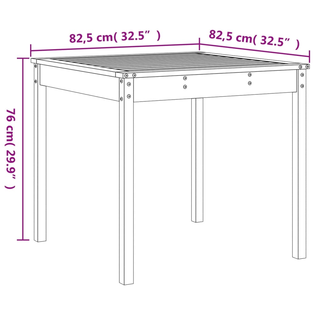 Set da Bistrot da Giardino 3pz Grigio in Legno Massello di Pino 3157705