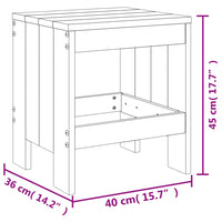 Set da Bistrot da Giardino 3pz Grigio in Legno Massello di Pino 3157705