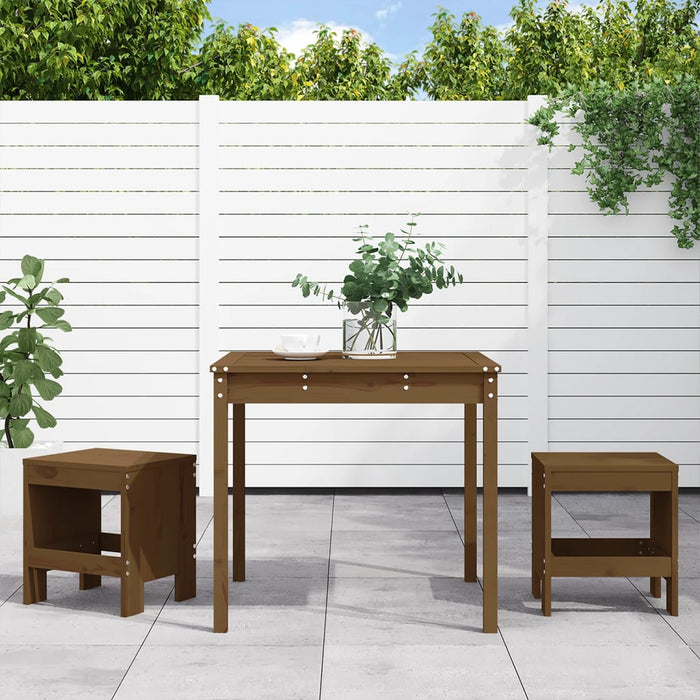 Set da Bistrot da Giardino 3 pz Miele in Legno Massello di Pinocod mxl 83639