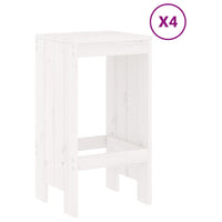 Set Bar da Giardino 5 pz Bianco in Legno Massello di Pino 3157746