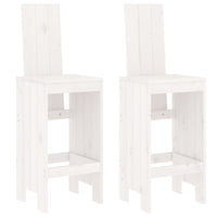 Set Bar da Giardino 3 pz Bianco in Legno Massello di Pino 3157764