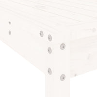 Set Bar da Giardino 3 pz Bianco in Legno Massello di Pino 3157764