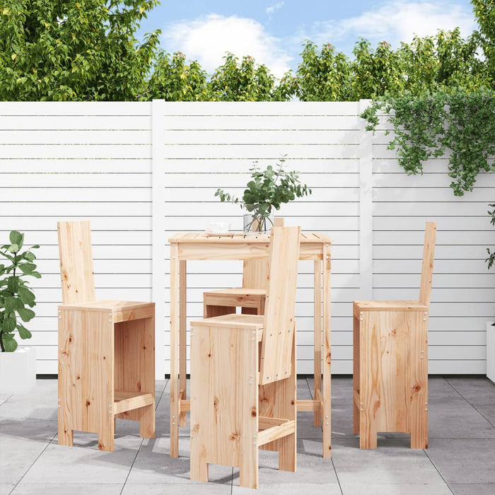 Set Bar da Giardino 5 pz in Legno Massello di Pino 3157769