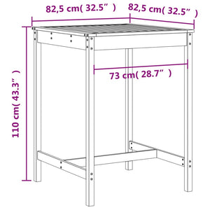 Set da Bar da Giardino 5 pz in Legno Massello di Douglas 3157774